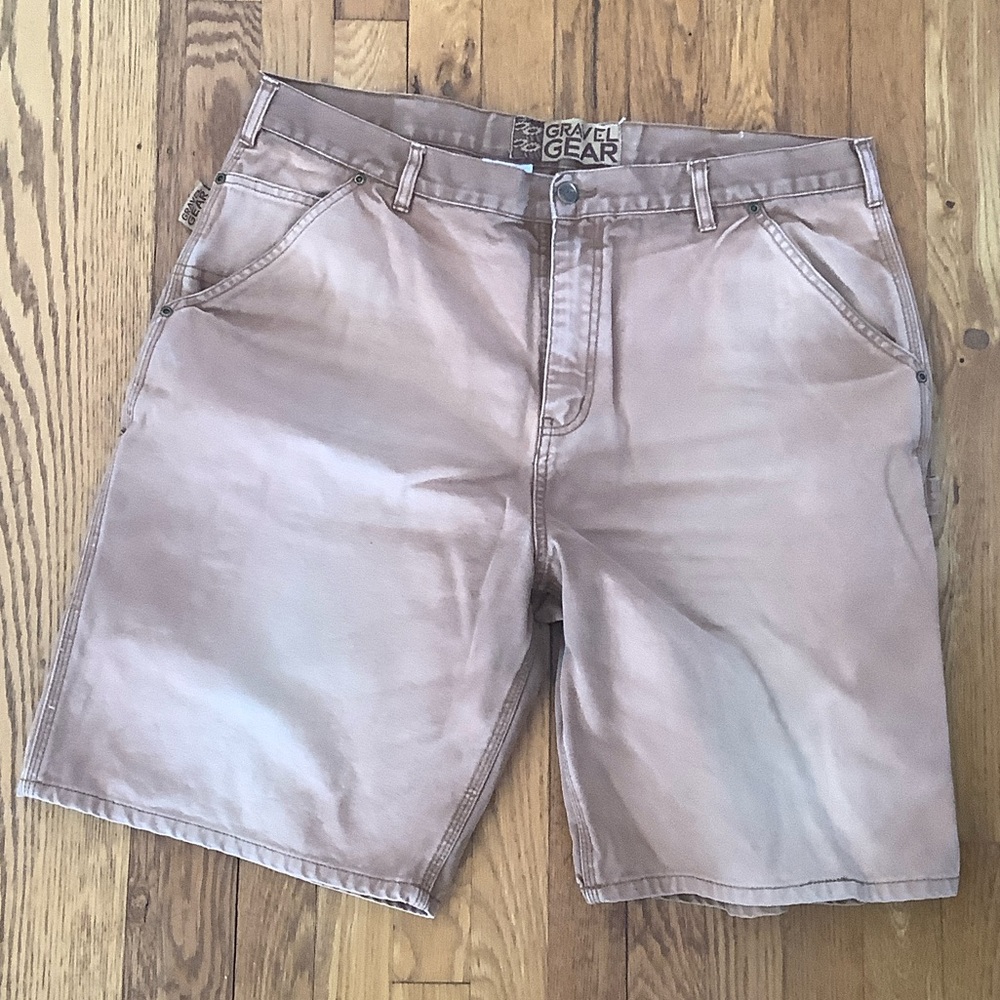 Gravel Gear Men’s Flat Front Shorts in Light Brown